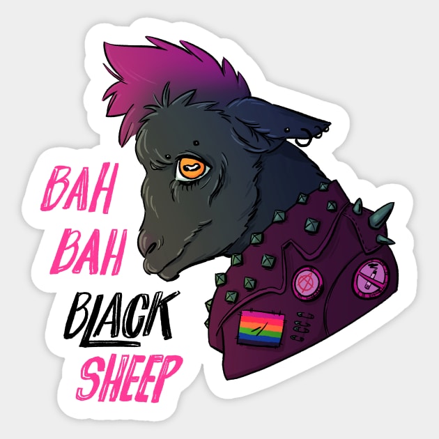 Bah Bah Black Sheep (Full Color) Sticker by JoyErskineArt